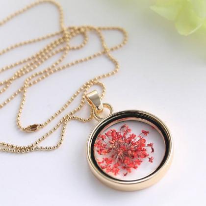 Alloy Necklace Pendant Gold Round Daisy Necklace