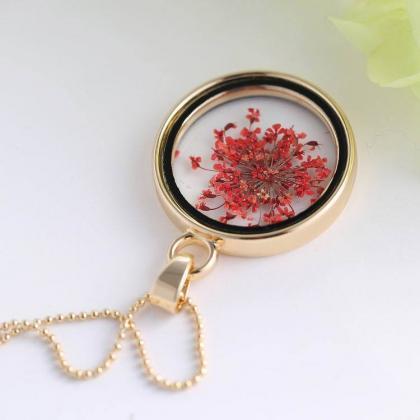 Alloy Necklace Pendant Gold Round Daisy Necklace