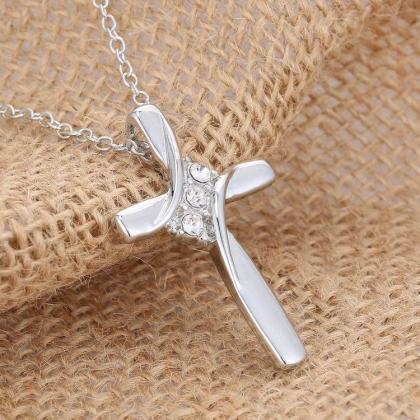 Diamond Cross Fashion Necklace