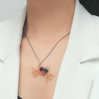 Crab Earring Necklace Set