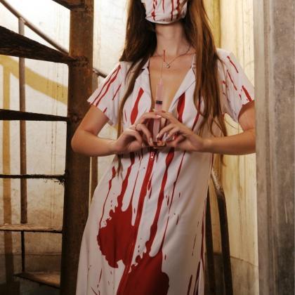 Halloween Horror Bloody Doctor Bloody Nurse Ghost..