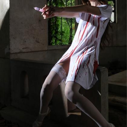 Halloween Costume Horror Bloody Doctor Bloody..
