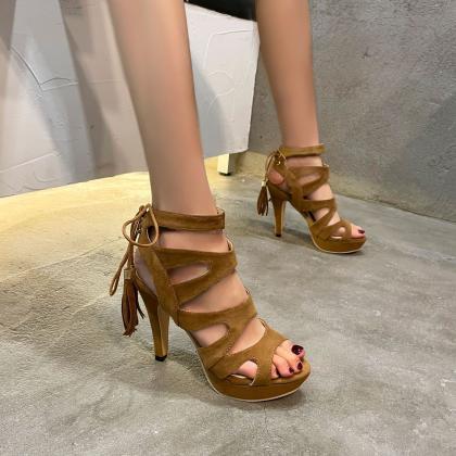 Open Toe Stiletto Women's Sandals..