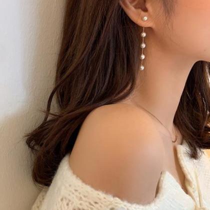 Fashion Geometry Split-joint Tasseled Earrings..