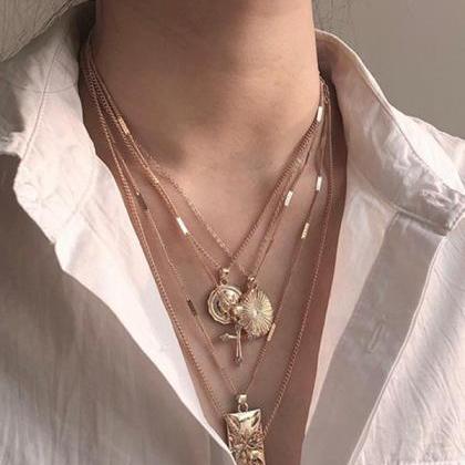 5 Chains Fashion Necklace