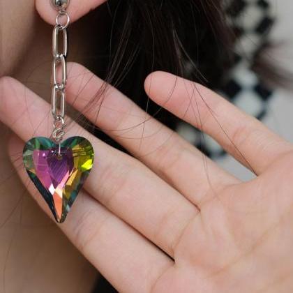 Stylish Heart Asymmetric Earrings Accessories