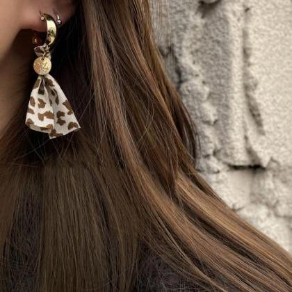 Original Vintage Leopard Tasseled Earrings..