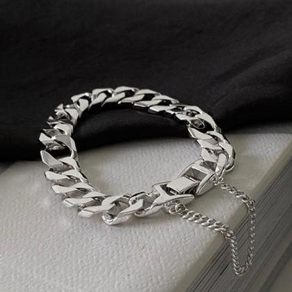 Cool Chic Solid Color Alloy Chain Bracelet