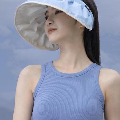 Blue Urban Contrast Color Sun Protection Sun Hat