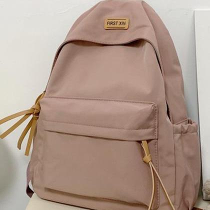 Pink Simple Casual Backpack