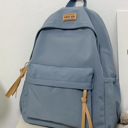 Blue Simple Casual Backpack