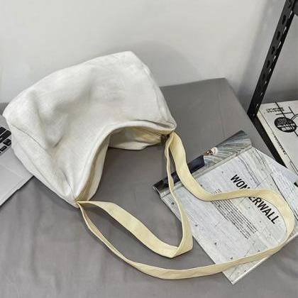 White Casual Simple Canvas Bag