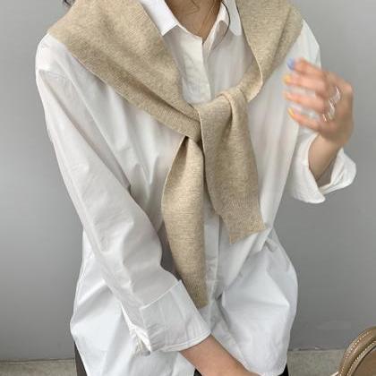Khaki Simple Casual Shawl&scarf