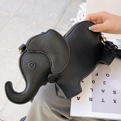 Pu Elephant Shape Shoulder Bag Handbag