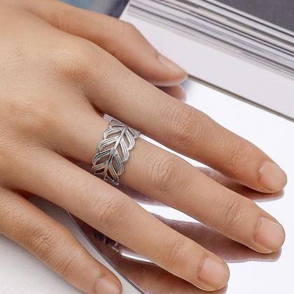 Silver Original Simple Casual Hollow Ring