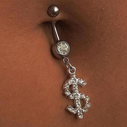 Silver Stylish Alloy Belly Button Ring Body..