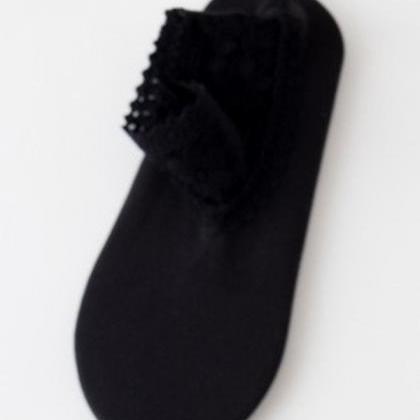 Black Original Lace Embroidered Socks