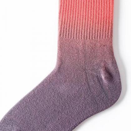 Red Black Stylish Cool Colorful Gradient Socks