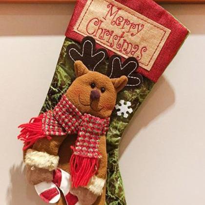 Deer Ear Santa Claus Snowman Socks Christmas Gifts..
