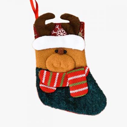 7# Xmas Gift Socks Year Candy Bag Christmas Decor..