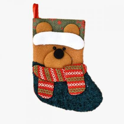 8# Xmas Gift Socks Year Candy Bag Christmas Decor..