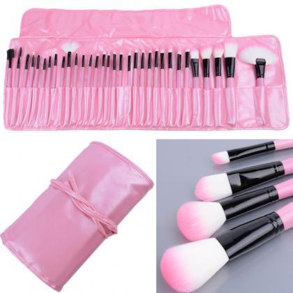 32 Pcs Makeup Brush Set Cosmetic Pencil Lip Liner Make Up Kit Holder