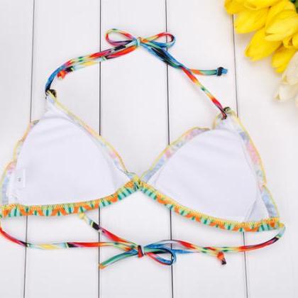 Sexy Women Halter Colorful Reversible String..