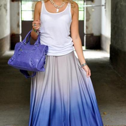 Stylish Lady Women Casual Chiffon Gradient Skirt..