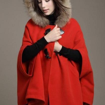 Faux Fur Hooded Sleeveless Cope Loose Short Coat