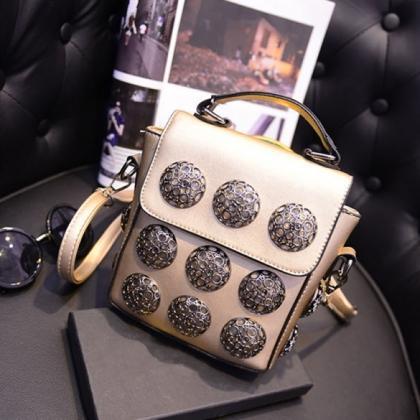Fashion Women Synthetic Leather Hollow Out Button..