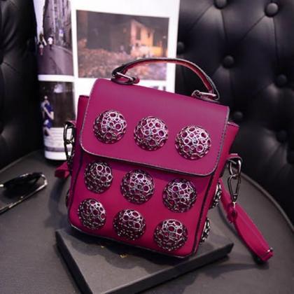Fashion Women Synthetic Leather Hollow Out Button..