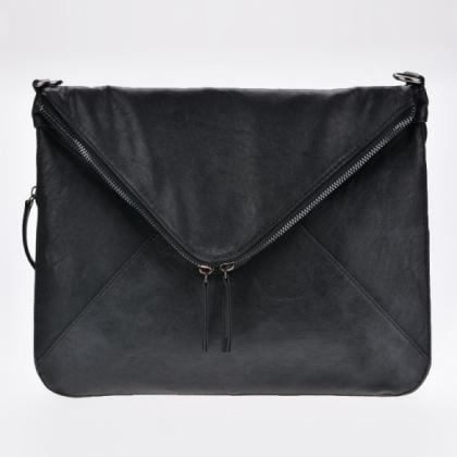 Women Faux Leather Cool Personality Envelope..