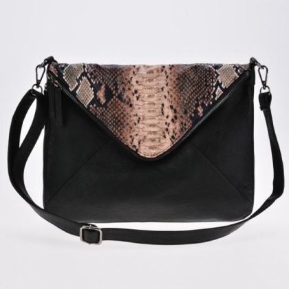 Women Faux Leather Cool Personality Envelope..