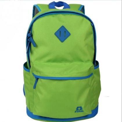 Contrast Color Waterproof Polyester Backpack Bag