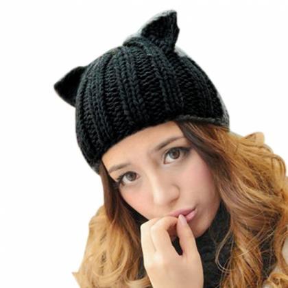 Korean Women's Winter Warm Hat Devil..