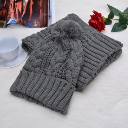Fashion Girl's Winter Cap Warm Woolen..