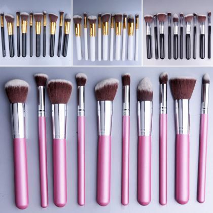 Hotsale Pink Makeup 10pcs Brushe Set Powder..