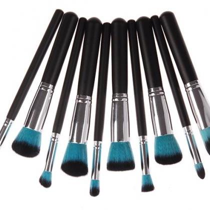10pcs Makeup Brushes Tools Foundation Blending..