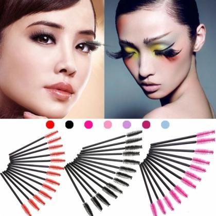 50pcs Disposable Eyelash Brush Applicator Makeup..