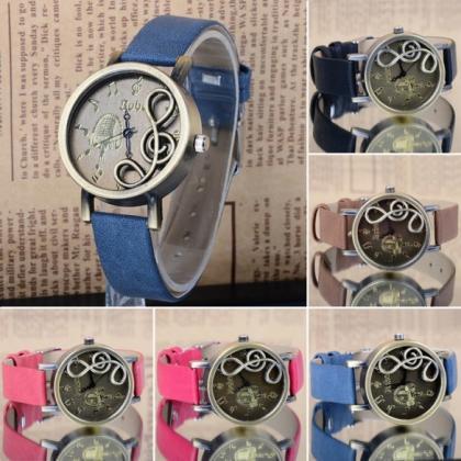 Classic Synthetic Leather Ladies Wrist Watch Dress..