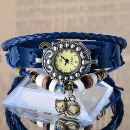 Lady Bracelet Vintage Style Synthetic Leather..
