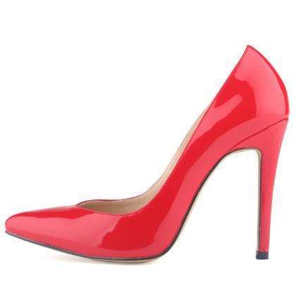 Patent Leather Pointed-toe High Heel Stilettos