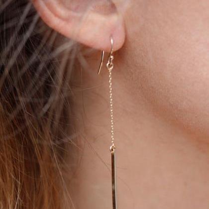 Simple Fashion Strip Pendant Earrings