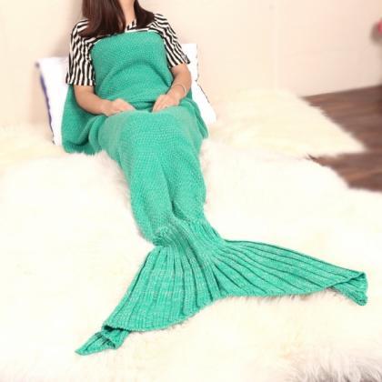 Adult Handmade Knitted Crochet Mermaid Tail Shape..