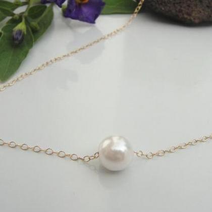 Delicate Pearl Collarbone Necklace Chain