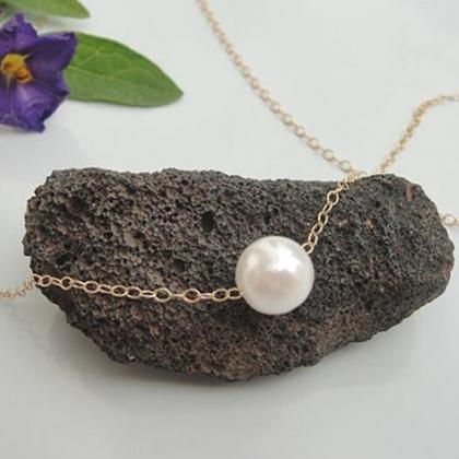 Delicate Pearl Collarbone Necklace Chain