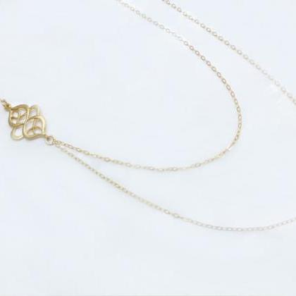 Hollow Out Flower Multilayer Necklace