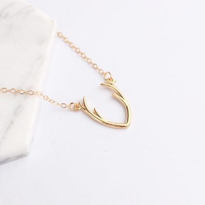 Fashion Simple Antlers Alloy Necklace