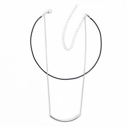 Wax Line Pipe Bending Multilayer Necklace