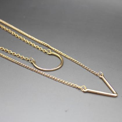 Fashion Simple Geometric Triangle Necklace